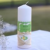 Taufkerze Kommunionkerze Konfirmationkerze Kerze Jungs 250x75mm Handarbeit binnbonn