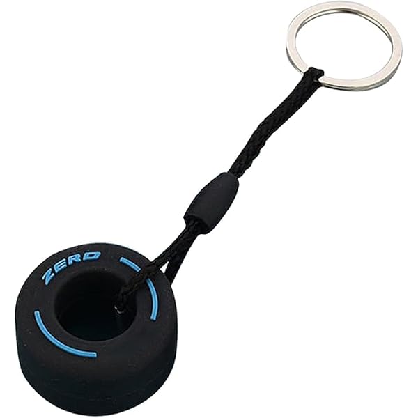 F1 Racing Tyre Keychain - Mini Soft Rubber Replica Keyring With Realistic Tread & Logos-770276