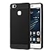 Produktbild Cadorabo DE-104044 Huawei P9 LITE Handyhülle aus TPU Silikon in Edelstahl-Karbonfaser Optik Ultra Slim Soft Back Cover Case Bumper Brushed Schwarz