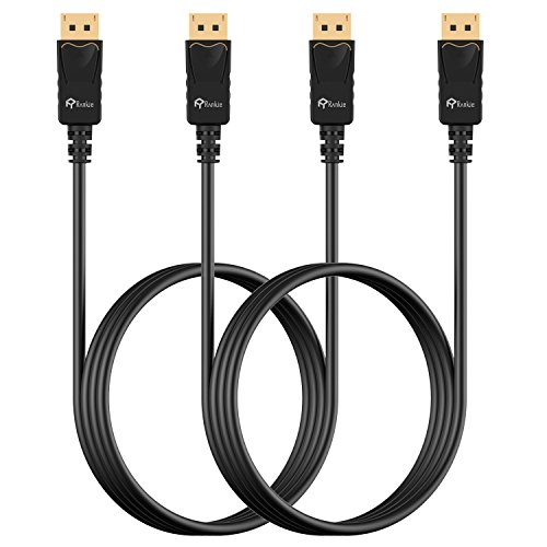 DisplayPort Kabel, Rankie 2-Pack 1.8m Vergoldet Ultra HD 1080p DisplayPort(DP) zu DisplayPort(DP) Kabel 4K-Auflösung Bereit Cable (Schwarz) – R1104E - 6