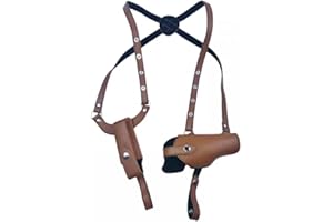 Holster Épaule, Étui Transport Dissimulé Tactique avec Pochette Magazine Holster Pistolet Horizontal Holster Bras Latéral pour Main Droite