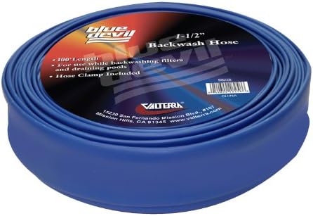Blue Devil 100-Foot Backwash Hose for Pool with Hose Clamp, 1-1/2" W x 100' L