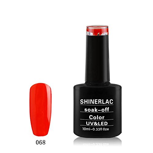 Shinerlac 068- Orange Red Nail Polish Colour UV/LED Soak off gel
