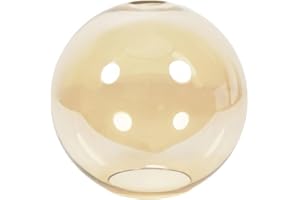 VALUELIGHTS Easy Fit Amber Glass Globe Lampshade Ceiling Light Shade for Living Room Bedroom Hallway - LED Bulb Included