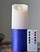 Produktbild 7,6 x 15,2 cm blau Säule Kerze – Beweglicher Flamme LED Elektrische Kerze mit Timer