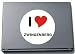 Produktbild Indigos I Love Aufkleber Decal Sticker Laptopaufkleber Laptopskin 297 mm mit Stadtname ZWINGENBERG
