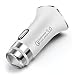Produktbild Jintime Auto Ladegerät, QC 3.0 USB Schnellladeadapter Auto Ladegerät Mini Zigarettenanzünder, Bulit-in Schützen Chip/Überstromschutz 60.7 * 27.4 mm (White)