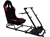 FK-Automotive Game Seat Spielsitz fr PC und Spielekonsolen Stoff schwarz/rot - 
