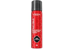 L'OREAL PARIS L'Oréal Paris Spray Fijador de Maquillaje Infaillible, Resistente al Agua, Se mantiene hasta 36h, 75 ml