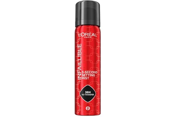 L'Oréal Paris Spray Fijador de Maquillaje Infaillible, Resistente al Agua, Se mantiene hasta 36h, 75 ml