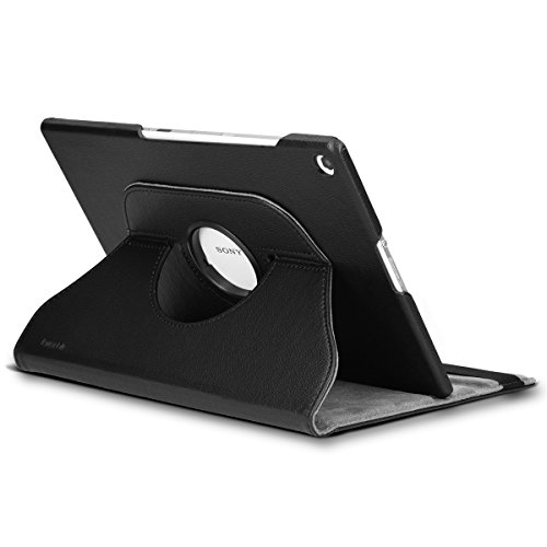 kwmobile Hülle für Sony Xperia Tablet Z2 – 360° Standfunktion Case Tablet Schutzhülle Kunstleder – Smart Cover Tabletcase Schwarz - 2