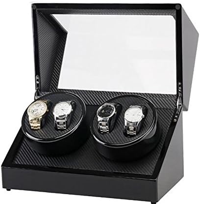 Automatic Watch Winder Luxury Storage Case Rotating Display 4 Slot