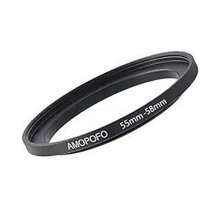 55 to 58mm Camera Filter Ring /55mm to 58mm Step-Up Ring Filter Adapter for 58mm UV,ND,CPL,Metal Step Up Ring