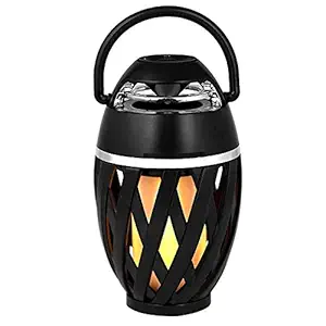 SHREEJIIH Stereo Home Audio with Deep Bass Rechargeable Portable Multicolour Flashing/Flame LED Light Lantern Design Wireless Gaming Mini Outdoor Best Bluetooth Speaker (Multi-Colored)