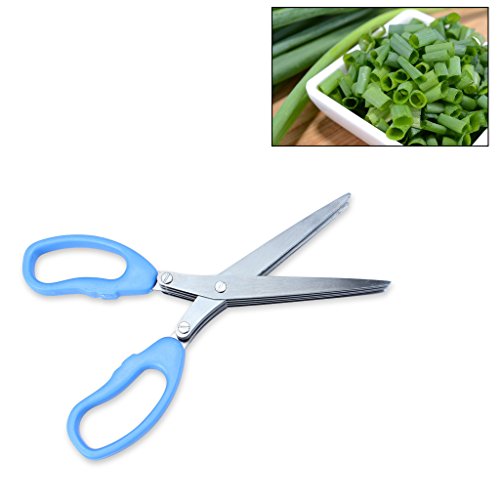Edealing 1 PCS New Stainless Steel Scallion Frühlingszwiebel Gemüse Shredder Hobel Cutter 5 scharfen Klingen - 6