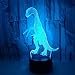 Produktbild 3D Illusion Lampe LED Nachtlicht Nachtlampe Dinosaurier-Raubvogel 7 Farben ändern mit Touch Tischleuchte für Schlafzimmer Home Decoration, Hochzeit, Geburtstag, Weihnachten und Romantische Valentine