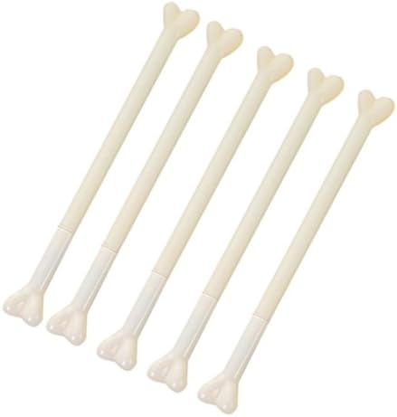 Fablcrew Gel Ink Pen Ballpoint Pens Bone Shape Roller Ball Pen Gift for Artist School Office 6PCS