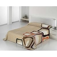 Mora Manta para Cama, Poliéster, Beige, Matrimonial, 180 x 200 cm