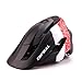 Produktbild vcbbvghjghkhj-UK CAIRBULL Mountain Bike Helm Abnehmbarer Visier Safe Outdoor Fahrradhelm-Black & White & red