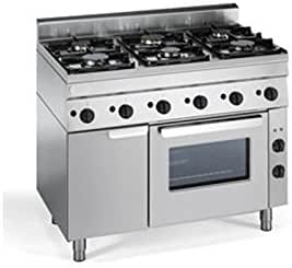 D.O.M. - Piano cottura 6 fuochi GAS 105x60 con forno ventilato : Amazon.it:  Grandi elettrodomestici