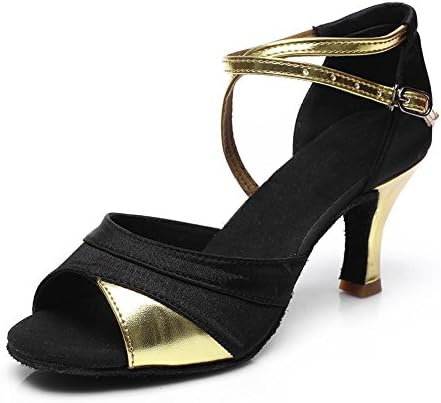 JINFENGKAI Women's Latin Salsa Dance Shoes Style 221
