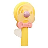 TUDUZ Intéressant Palm Pression Mini Fan Lollipop Forme Mignon Squeeze Jouets Jouet Enfant Adulte(Jaune)