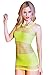Produktbild Neongelbes Netz-Unterkleid für Damen, enganliegend, Babypuppe, Dessous, Unterwäsche, Nachtwäsche, Stripper-Bekleidung, Babydolls, Einheitsgröße 36-38