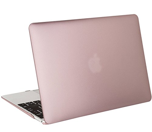 MOSISO Ultra Slim Plastik Hartschale Schutzhülle Hülle Snap Case für Neu MacBook Pro 12 Zoll mit Retina Display A1534, Rose Gold - 2