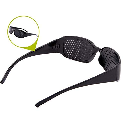 Preisvergleich Produktbild Mouchao Mode Persönlichkeit Loch schwarz Lochblende Mikroloch Brille Anti-Ermüdungs-Brille
