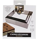 Lily Cook kp5351 marco pastelero cuadrado acero inoxidable plata 20 x 20 x 5,10 cm