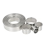 aros redondos de plata Fino cuchillas son duradero, crear un corte limpio en su masa o pasteles y levanta fácilmente sin ningún se peguen .