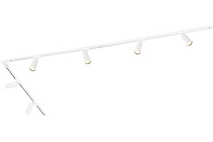 Ledvion - Éclairage de piste LED 3M + 6 Tracklights (Blanc, Dimmable, GU10 Fitting), 1-phase Track Fixture, Spot de voie, luminaire de piste