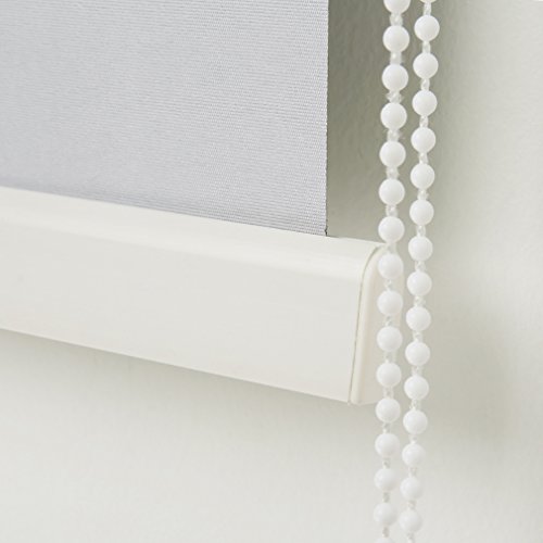 Kinlo Klemmrollo Thermo Rollo blickdicht Rollos Verdunkelungsrollo mit Klemmträgern für Fenster ohne Bohren ( 100 *230 cm weiss) - 5