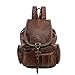 Produktbild Honeymall Damen Rucksack PU Leder Retro Fashion mädchen Freizeitrucksack Braun