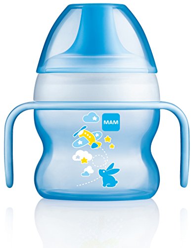 MAM Starter Cup with Soft Non Spill Spout (Blue)