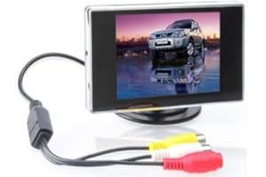 BW TFT voiture écran LCD numérique de voiture arrière View Monitor, Voiture Moniteur de stationnement pour voiture / Automobile et véhicules de secours Caméras 3,5 pouces