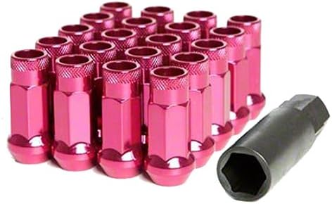 Muteki 32905K SR48 Series Pink 12mm x 1.25" Thread Size Open End Lug Nut, (Set of 20)