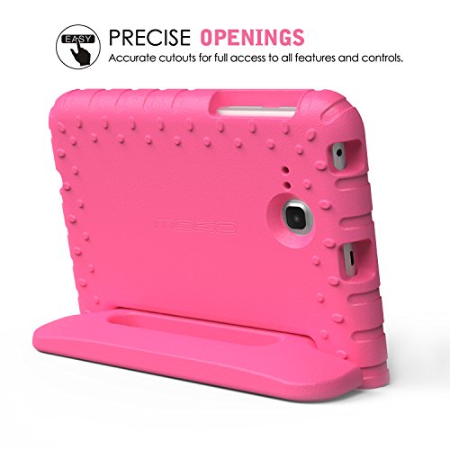 MoKo Samsung Galaxy Tab A 7.0 Hülle Case – Superleicht EVA Stoßfest Kinderfreundlich Kinder Schutzhülle mit umwandelbarer Handgriff Handle/Standfunktion für Samsung Galaxy Tab A 7.0 Zoll SM-T280/SM-T285 2016 Tablet-PC, Magenta - 3