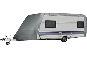 vidaXL Telo di Copertura Roulotte Grigio S Traspirante Protezione Auto Camper