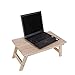 Produktbild LZH tragbar Laptop Schreibtisch Tisch, Ständer Computer Notebook/stehend Bett Schreibtisch/Frühstück Bett Tablett Tisch/Outdoor Camping Tisch (Holzmaserung)