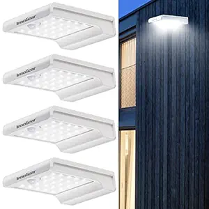 InnoGear 20 LED Solar lights Motion Sensor Detector Gutter Outdoor Security Light, Pack of 2 (White)