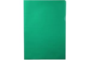 ‎KRANHOLDT Sichthüllen A4 PP-Folie extra stark 120 my genarbt, farbig - 100 Sichthüllen (Transparent Grün)