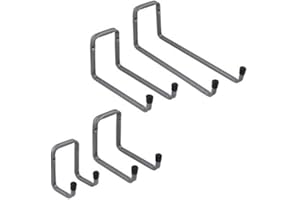 Velano - Wandhaken, Schwerlast Doppelhaken, Garagehalter, Gerätehaken, Wandhalterung, Universalhaken - mit schützender Gummikappe - Wohnung, Werkstatt, Garage - H2U - 2 Stück, 220x120