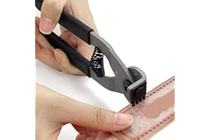 HEEPDD Outil de poinçon en cuir, outils de poinçon d'artisanat en cuir en acier au carbone(4mm-4 dents)