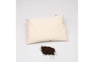 PILLOW PERFECT ORGANIC BUCKWHEAT HUSK PILLOW - KING SIZE,30" X 20",(76 x 51 cm)4.2 KILO,BRITISH ETHICALLY MADE on NORTH YORKSHIRE MOORS