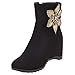 Produktbild JUSTSELL_Schuhe Damen Stiefeletten,Frauen Blume Patchwork Boots Keilpumps Schuhe Runder Kopf Schuhe Casual Stilvoll Stiefel Schuhe