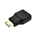 Produktbild HDMI auf mini HDMI Adapter 1.4a (/Ethernet) / HDMI Typ A Buchse auf HDMI mini Typ C Stecker Adapter / Full HD 1080p / 24kt vergoldete Kontakte, kompakt