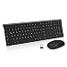 Produktbild Jelly Comb Wireless Tastatur mit Maus Combo, 2,4Ghz Ultra Dünne Drahtlose Tastatur und Maus Tastatur(QWERTZ, Deutsches Layout) für Laptop PC und Smart TV (Schwarz)