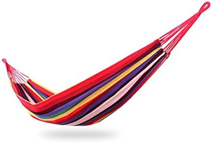 Single Camping Swing Canvas Hammock Rainbow