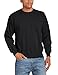 Fruit of the Loom Men's Raglan Sleeve Crew Neck Sweatshirt, Black, X-Large